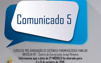 Alteração data 2º módulo com ANTON DE KROON 05-09 DE OUTUBRO