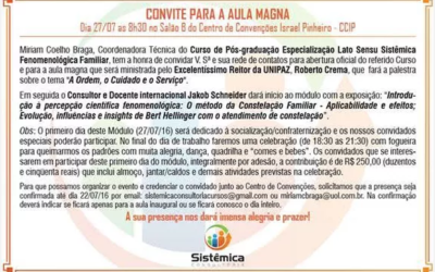 CONVITE PARA A AULA MAGNA