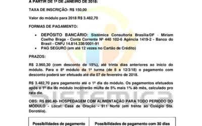 Meu coração se alegra e fortalece ao divulgar e contar com o apoio das Mestras Marianne Franke e Ingala Robl que darão o caráter de excelência acadêmica a 1ª Turma em Brasília de Sistêmica Fenomenológica Pedagógica.