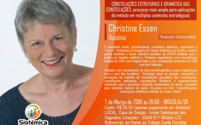 Palestra aberta ao Público de Christine Essen 07/03/2018